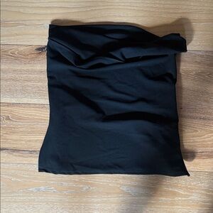 Zara Classic Black Strapless Top Zipper On Side